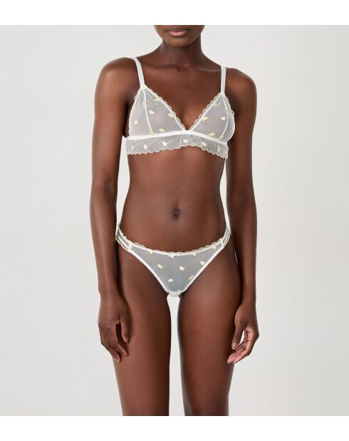 Fruitige witte bh zonder beugel