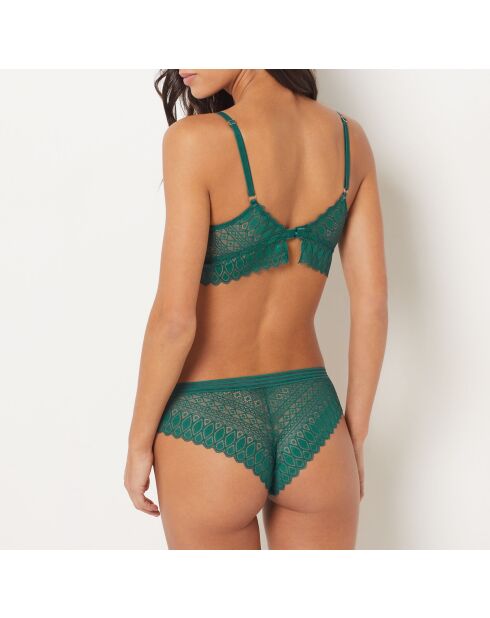 Sujetador sin marco Grabado en verde abeto