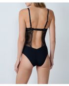 Body intero nero Pure Infini con ferretto