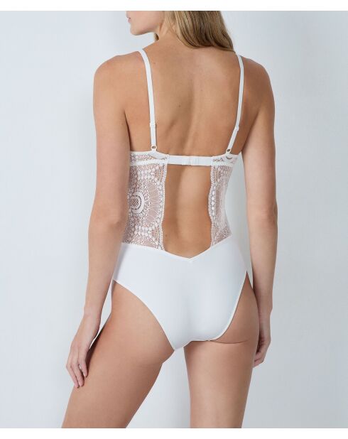 Pure Infini ecru romper uit één stuk met beugel