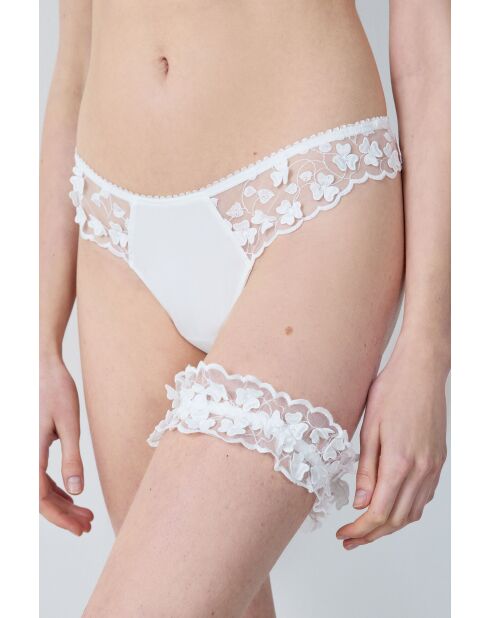 Jarretière Amour écru