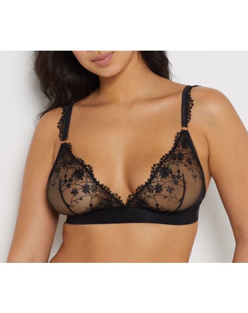 Soutien-gorge sans armatures n°8 Lumineuse S24 noir