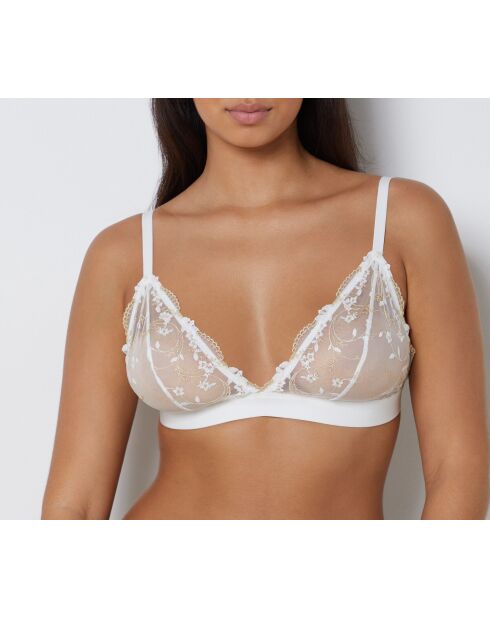 Vrolijke ecru beha met beugel