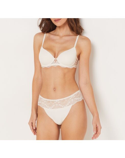 Pure Delicate ecrufarbener Tanga