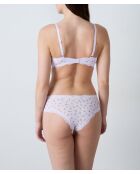 Witte bh zonder beugel van Mon Chouchou met bloemenpatronen