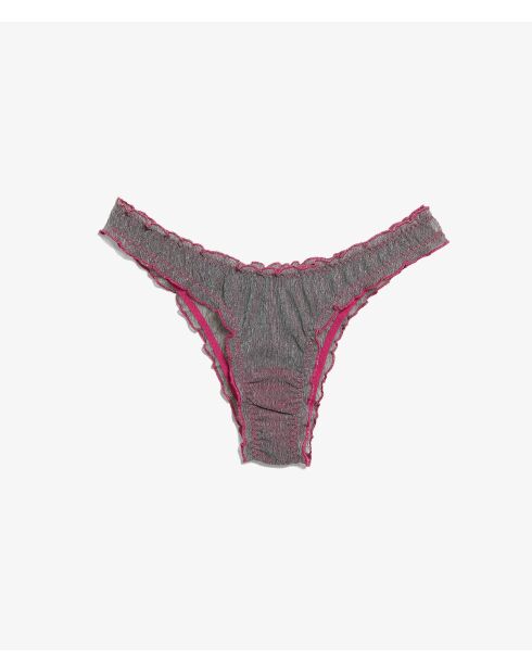 Tanga Amber Shiny verde/rosa