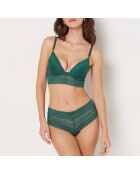 Push-up-BH mit Bügelgravur tannengrün