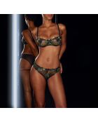 Zwarte beugelbeha voor in de tuin