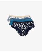 Set van 3 blauwe Ciane shorties