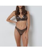 Cordón Idol marrón/dorado