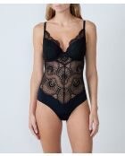 Body intero nero Pure Infini con ferretto