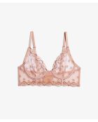 Sujetador con aros de nácar ruborizado