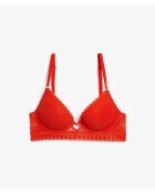 Oranje push-up bh met diamanten en beugel nr. 2