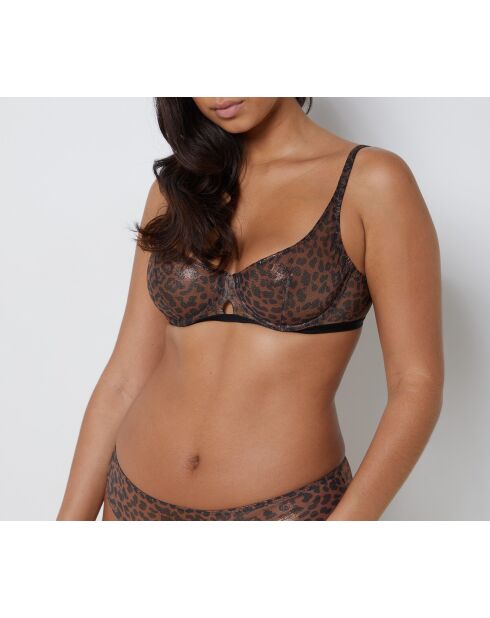 Sujetador marrón con aros Merveille