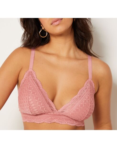 Abnehmbarer Bügel-BH Idole n°8 in Rosa mit abnehmbarem Polster