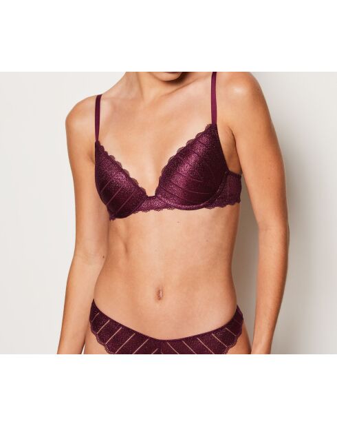 Illusions pflaumenfarbener Push-up-BH mit Bügel