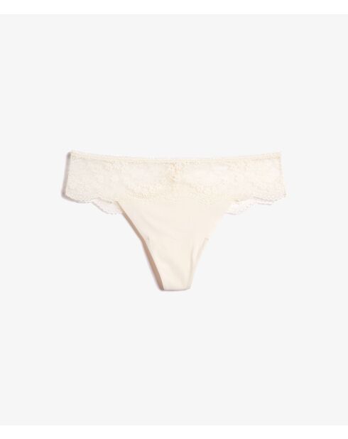 Pure Delicate ecrufarbener Tanga