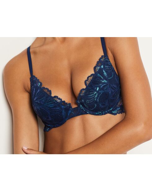 Reflet mitternachtsblauer Push-up-BH mit Bügel