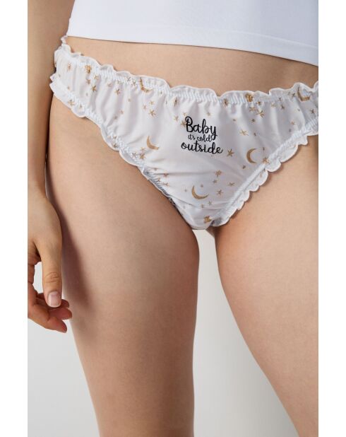 Witte string Secret Santa