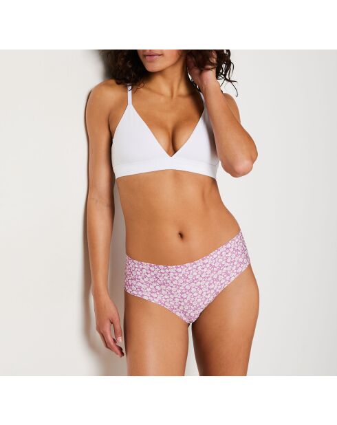 Shorty Confort Print W24 fond rose