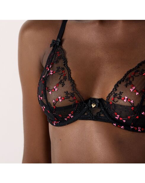 Sujetador negro con aros Conquete