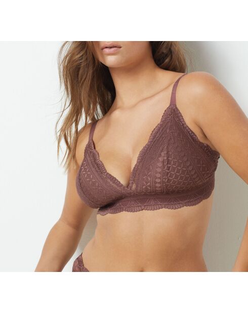 BH ohne Bügel mit abnehmbarem Polster Nr. 8 Idole Chocolat