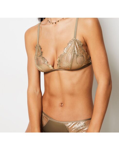 Sujetador sin aros Amaryllis caqui oliva