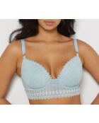 Bügel-BH Nr. 5 Gravur lagunenblau