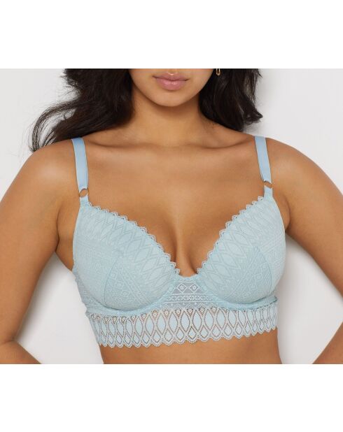 Bügel-BH Nr. 5 Gravur lagunenblau