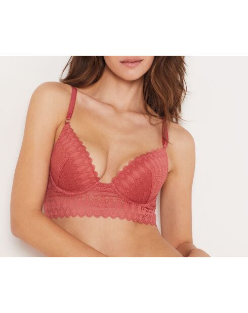 Reggiseno push-up con ferretto Incisione terracotta