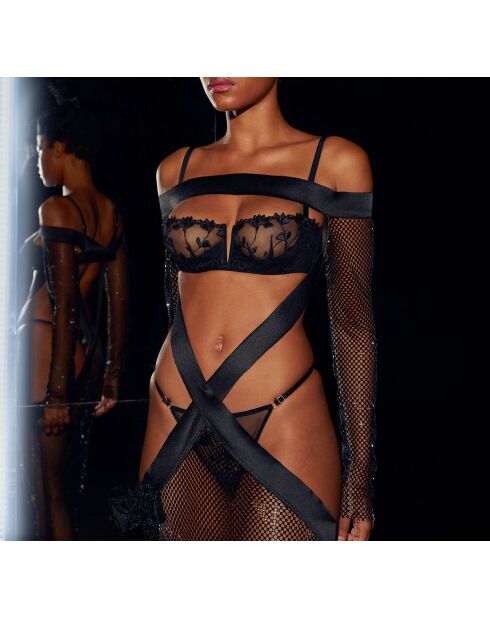 Schwarzer BH mit Bügel von Tendresse