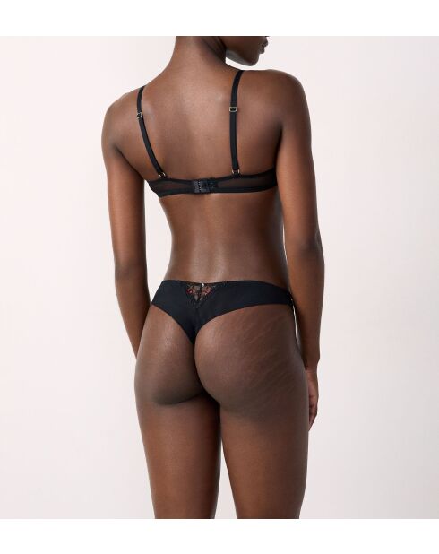 Sujetador negro con aros Conquete