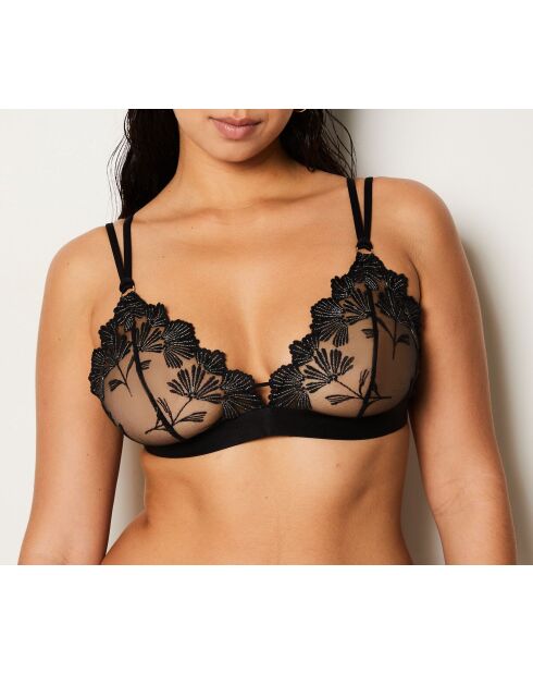 Soutien-gorge sans armatures Palmes noir