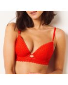 Oranje push-up bh met diamanten en beugel nr. 2