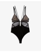 Enlacee zwarte romper uit één stuk zonder beugel