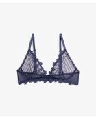 Blauwe bh zonder beugel in paquette