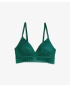 Soutien-gorge sans armatures Gravure vert sapin