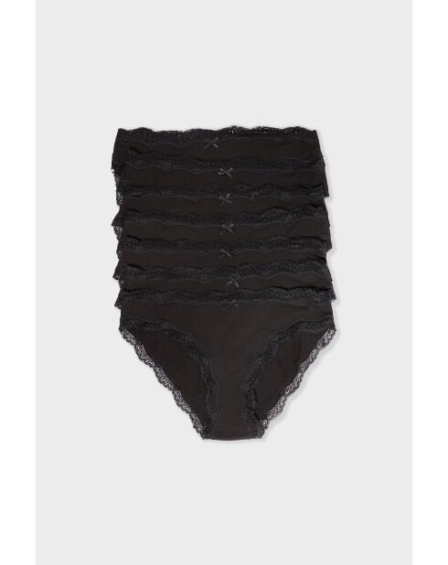 Pack de 7 braguitas Jim negras