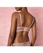 Sujetador con aros de nácar ruborizado