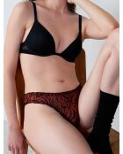 Set de 3 tangas negras y rojas de Joellie