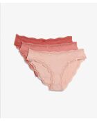 Set di 3 mutandine Lolla Dark Rosebud terracotta