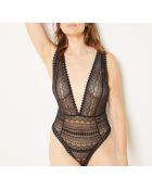 Diamant noir romper uit één stuk zonder beugel