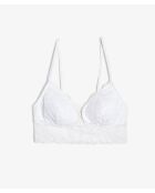 Zoete witte bh zonder beugel met uitneembaar kussentje