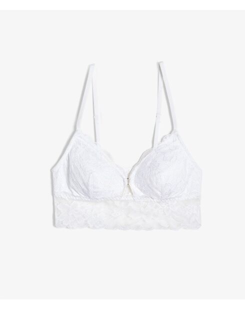 Zoete witte bh zonder beugel met uitneembaar kussentje