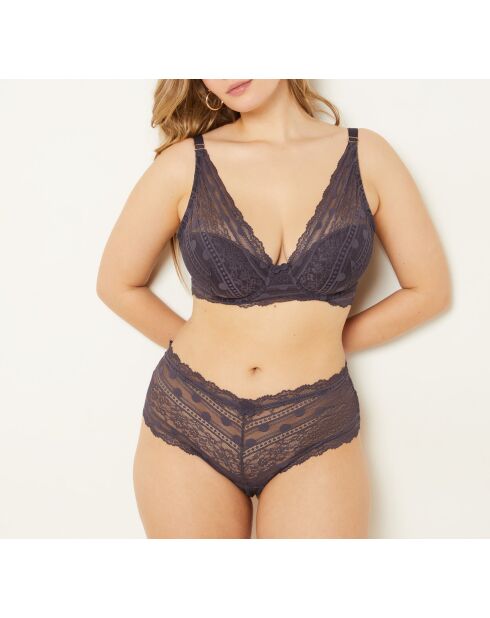 Kunstzinnige beugelbeha nr. 6 met blauwe bessen