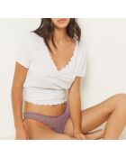 Tanga Amber Shiny Grün/Rosa