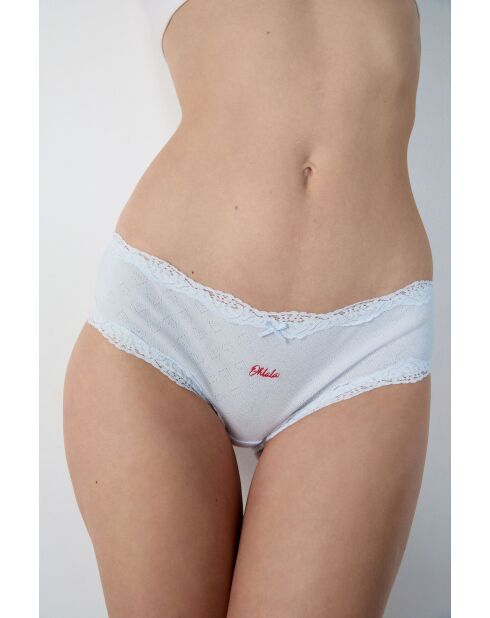 Shorty Chouchou bleu vert