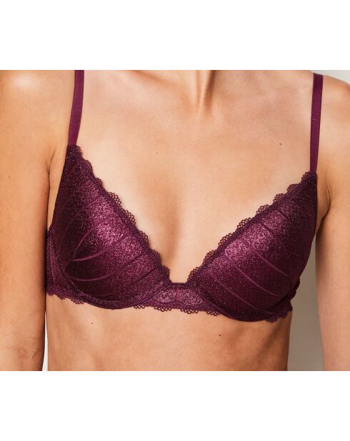 Illusions pflaumenfarbener Push-up-BH mit Bügel