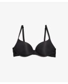 Weicher 360°-Push-up-BH ohne Bügel, schwarz