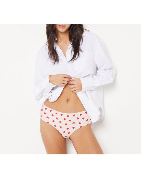 Shorty Confort Print rose poudre